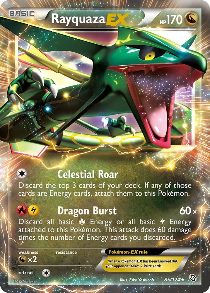 Pokemon Rayquaza EX 85/124 Dragons Exalted