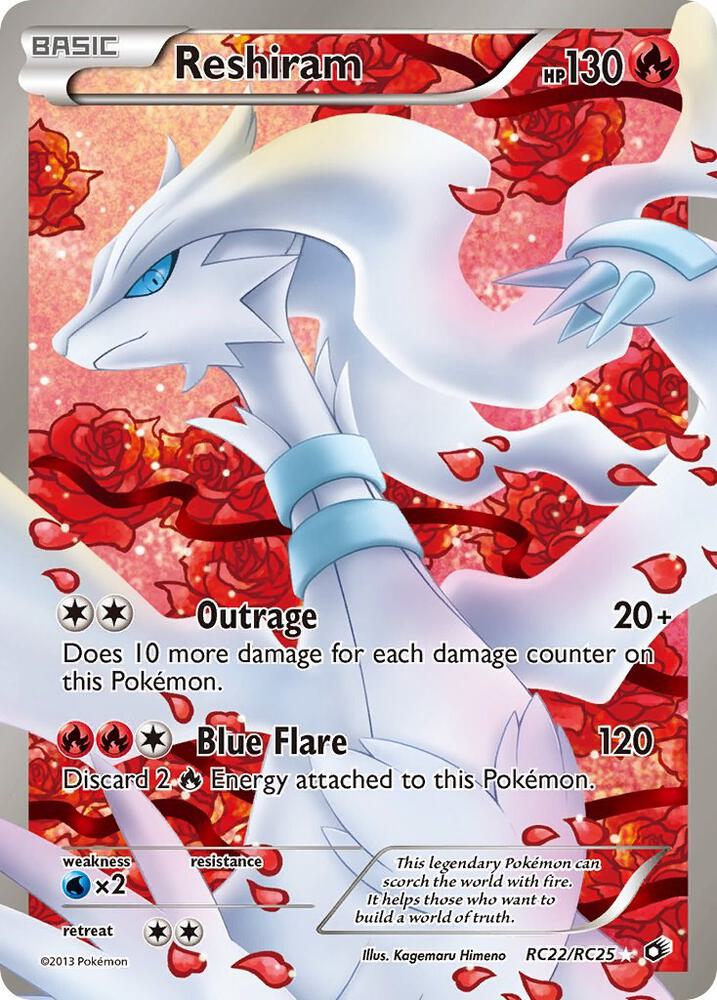 Pokemon Reshiram RC22/RC25 Legendary Treasures