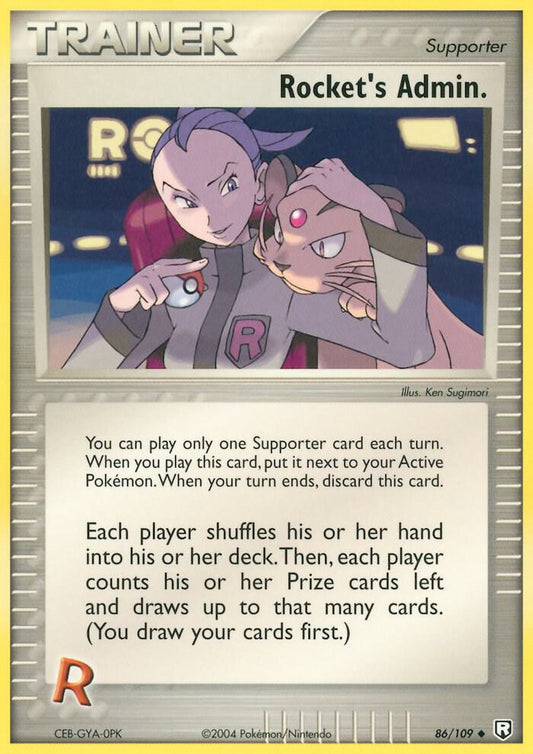 Pokemon Rocket's Admin. 86/109 Team Rocket Returns