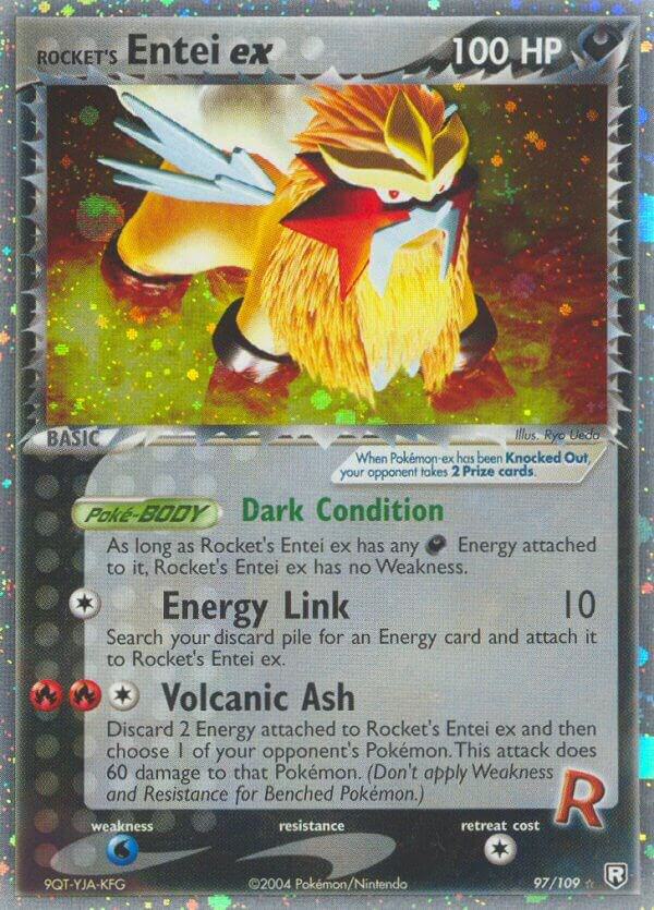Pokemon Rocket's Entei ex 97/109 Team Rocket Returns
