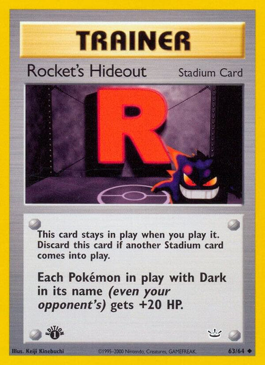 Pokemon Rocket's Hideout 63/64 Neo Revelation