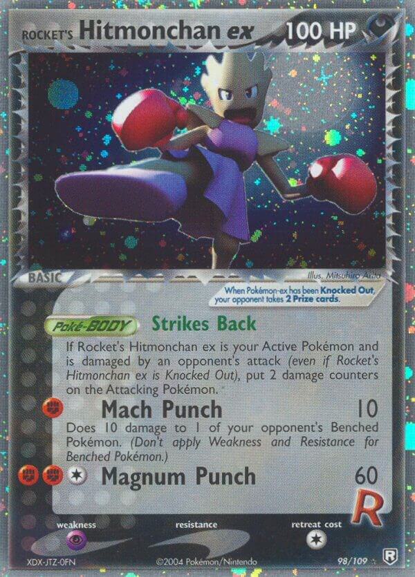 Pokemon Rocket's Hitmonchan ex 98/109 Team Rocket Returns