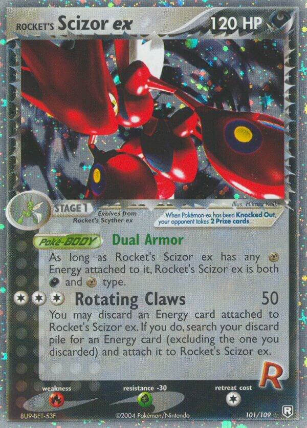 Pokemon Rocket's Scizor ex 101/109 Team Rocket Returns