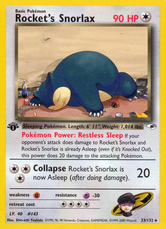 Pokemon Rocket's Snorlax 33/132 Gym Heroes