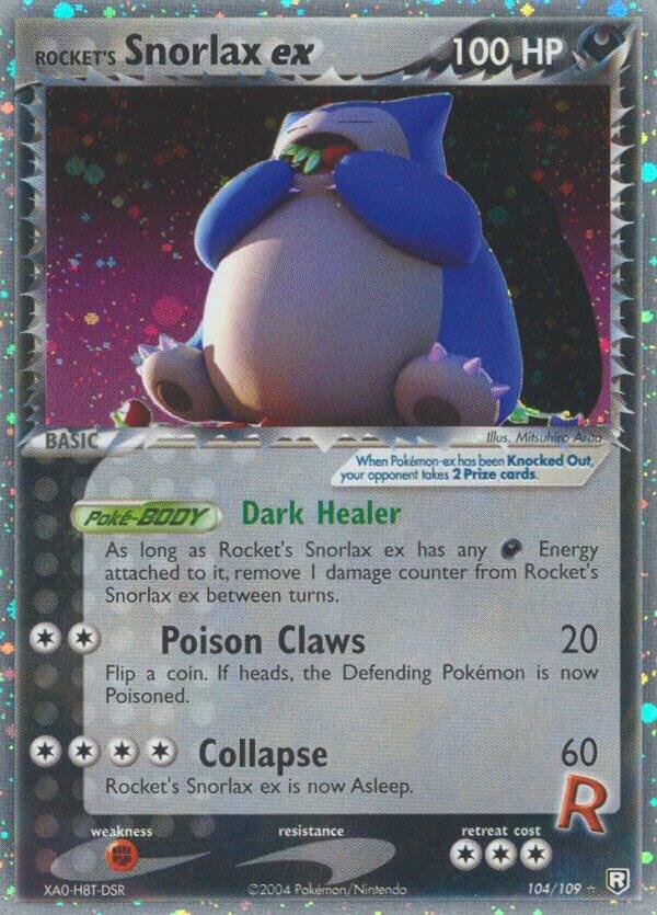 Pokemon Rocket's Snorlax ex 104/109 Team Rocket Returns
