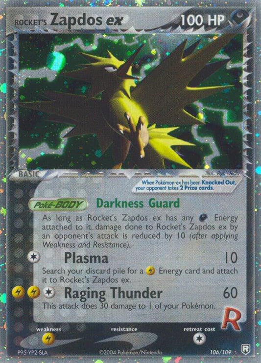 Pokemon Rocket's Zapdos ex 106/109 Team Rocket Returns