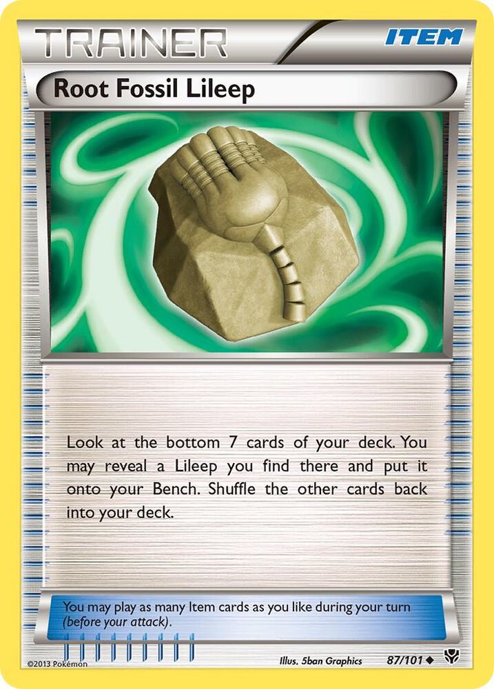Pokemon Root Fossil Lileep 87/101 Plasma Blast