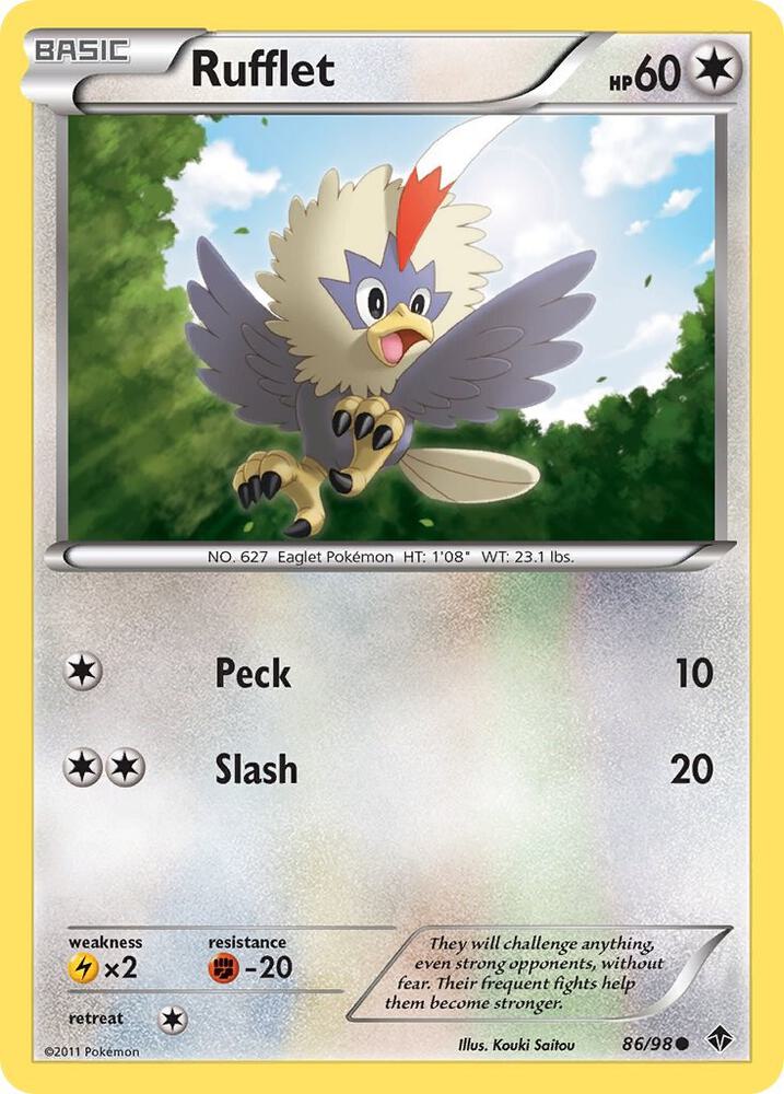 Pokemon Rufflet 86/98 Emerging Powers