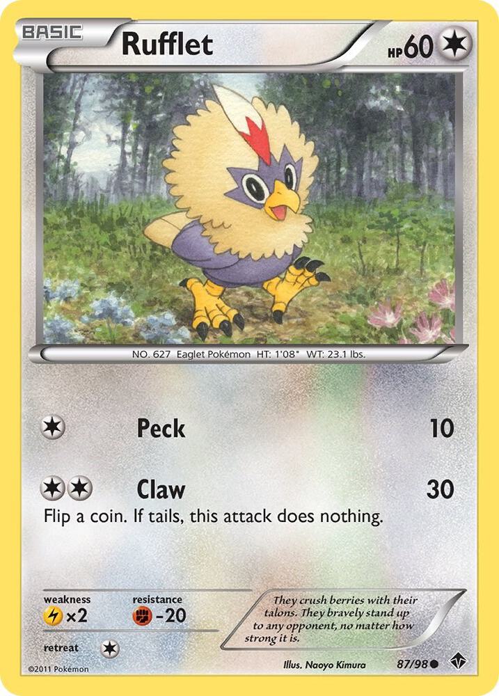 Pokemon Rufflet 87/98 Emerging Powers