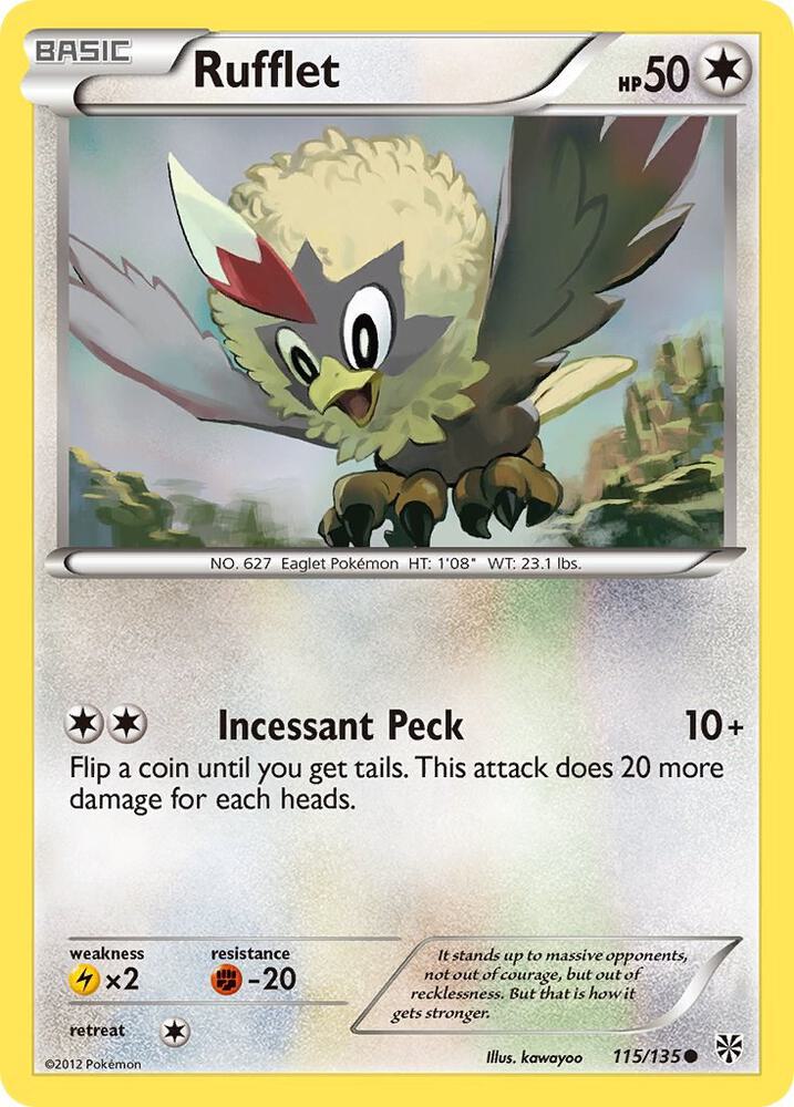 Pokemon Rufflet 115/135 Plasma Storm