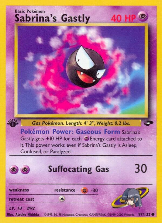 Pokemon  Sabrina's Gastly 97/132 Gym Challenge