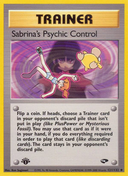 Pokemon  Sabrina's Psychic Control 121/132 Gym Challenge