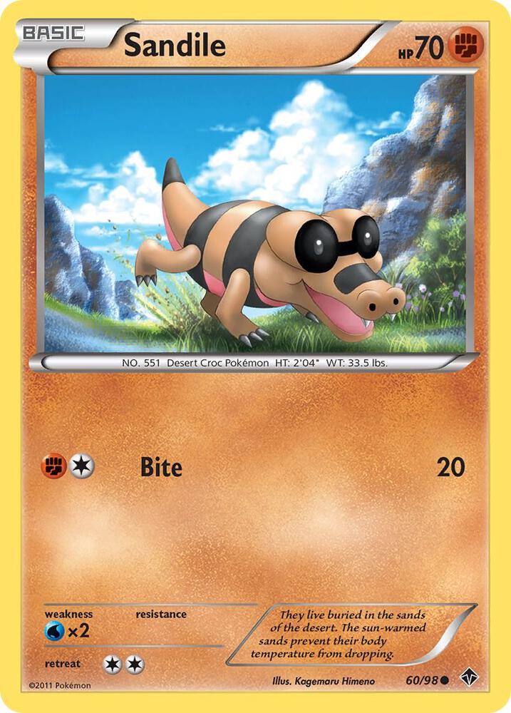 Pokemon Sandile 60/98 Emerging Powers