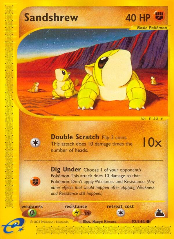 Pokemon Sandshrew 92/144 Skyridge