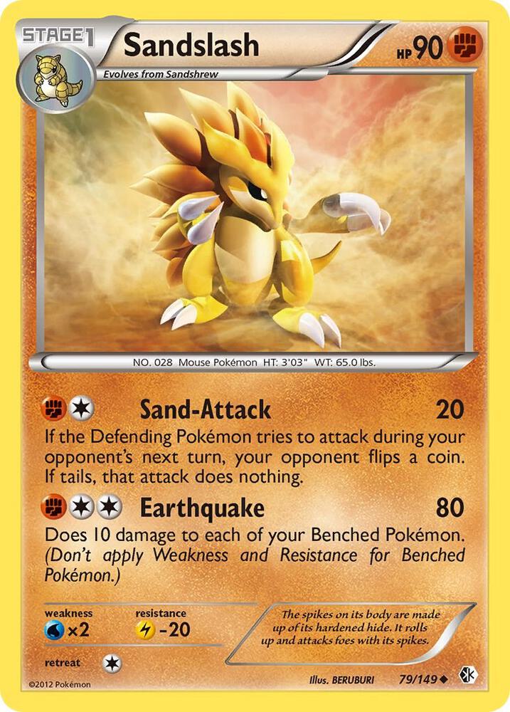 Pokemon Sandslash 79/149 Boundaries Crossed