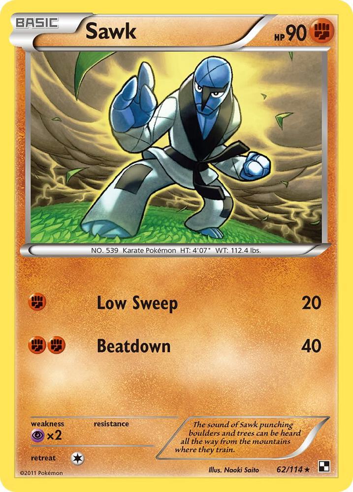 Pokemon Sawk 62/114 Black & White