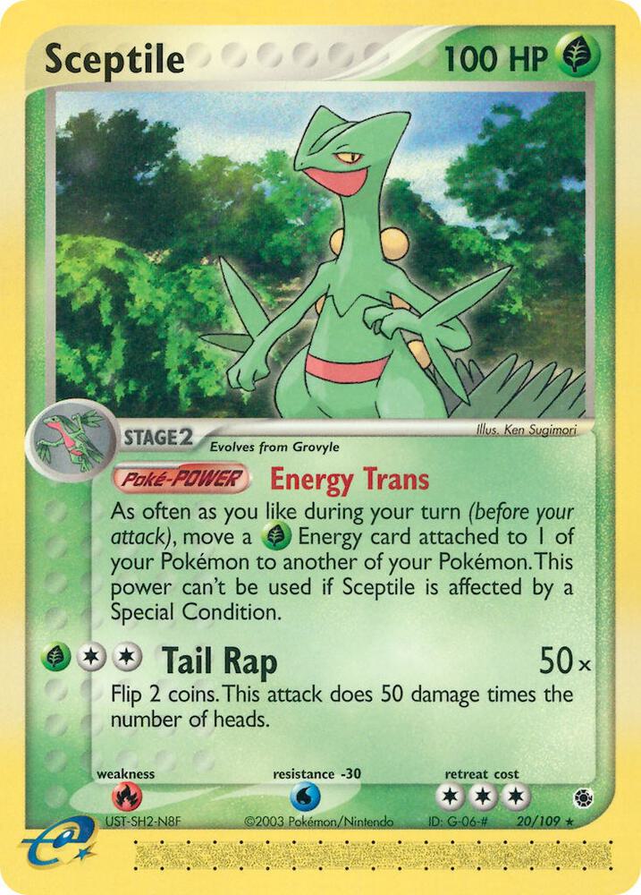 Pokemon Sceptile 20/109 EX Ruby & Sapphire