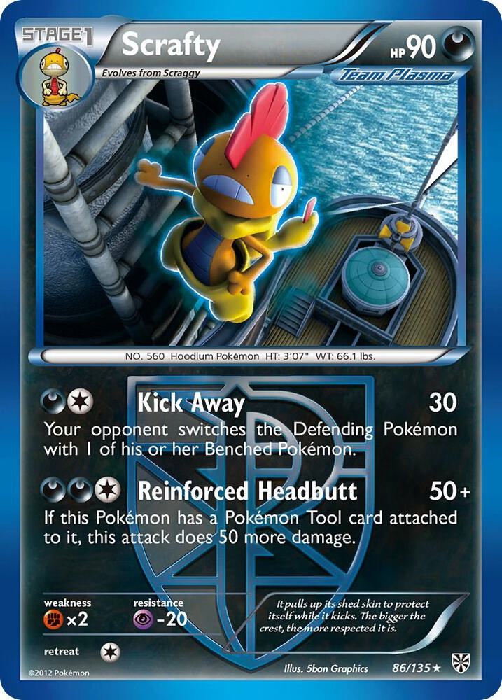 Pokemon Scrafty 86/135 Plasma Storm