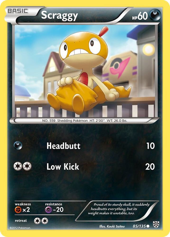 Pokemon Scraggy 85/135 Plasma Storm