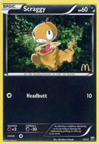 Pokemon Scraggy 10/12 Mcdonald's Collection 2012