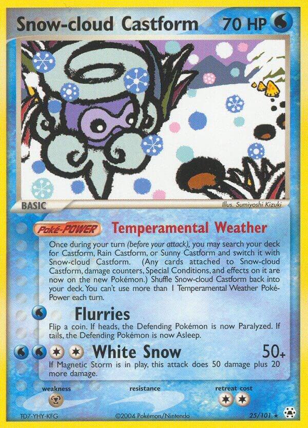 Pokemon Snow-cloud Castform 25/101 Hidden Legends
