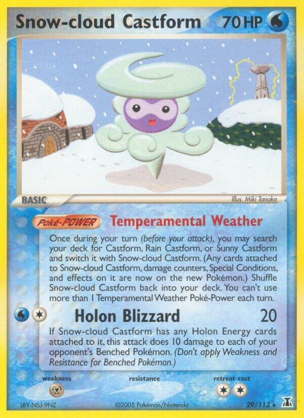 Pokemon Snow-cloud Castform 29/113 Delta Species