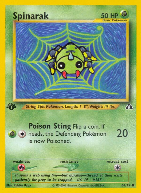 Pokemon Spinarak 64/75 Neo Discovery