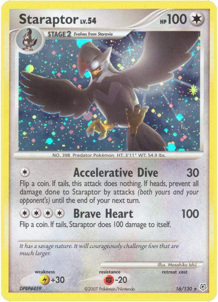 Pokemon Staraptor 16/130 Diamond & Pearl