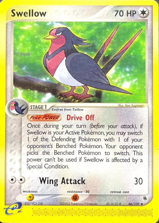 Pokemon Swellow 46/109 EX Ruby & Sapphire