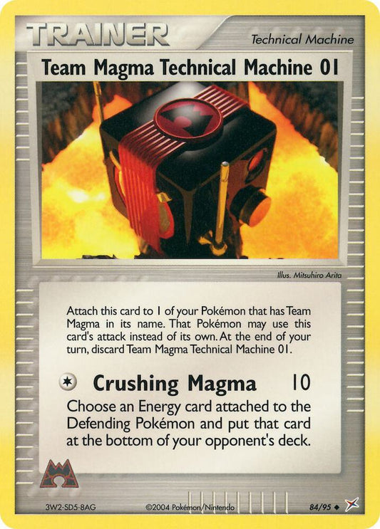 Pokemon Team Magma Technical Machine 01 84/95 Team Magma vs Team Aqua