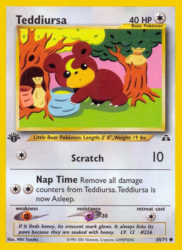 Pokemon Teddiursa 65/75 Neo Discovery