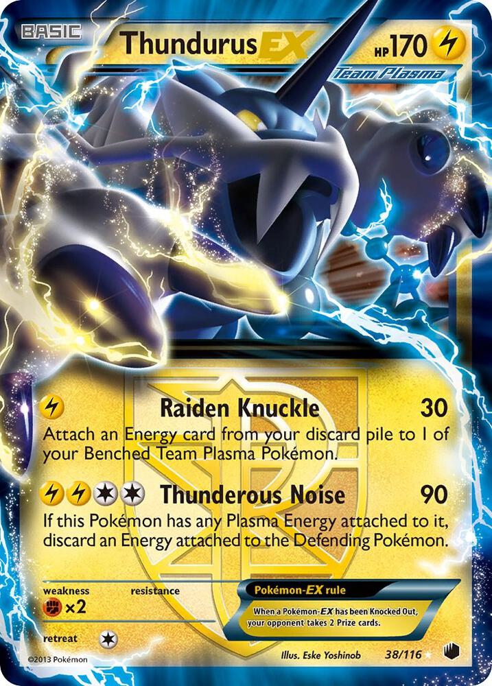 Pokemon Thundurus EX 38/116 Plasma Freeze