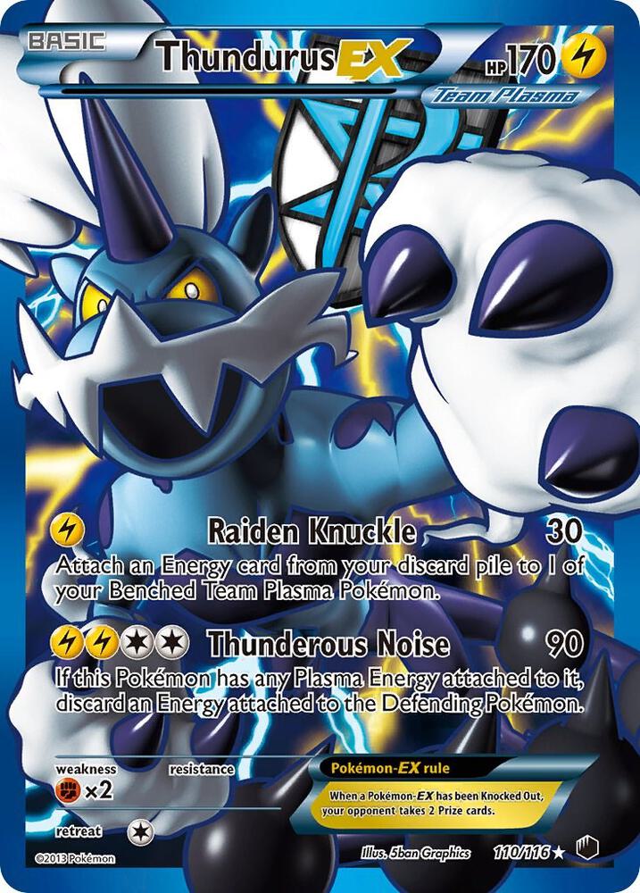 Pokemon Thundurus EX 110/116 Plasma Freeze