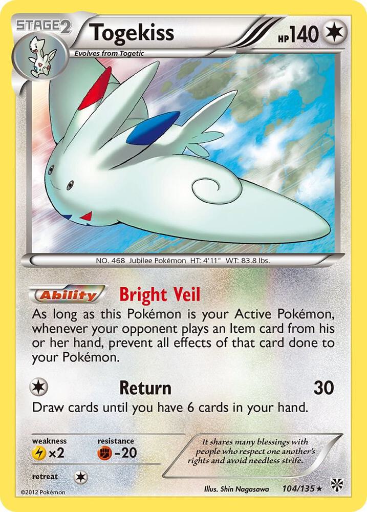 Pokemon Togekiss 104/135 Plasma Storm