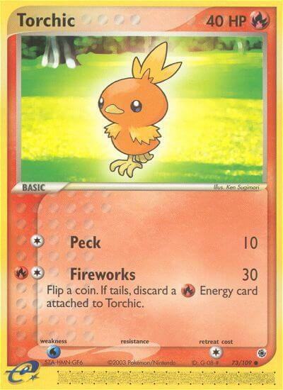 Pokemon Torchic 73/109 EX Ruby & Sapphire