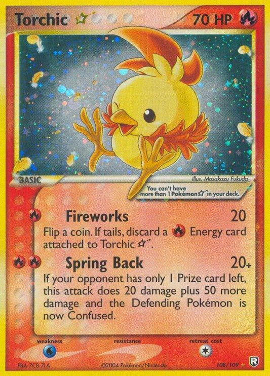 Pokemon Torchic Gold Star 108/109 Team Rocket Returns