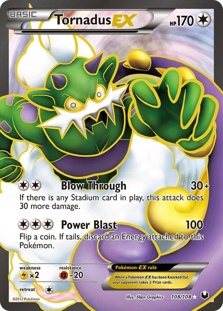 Pokemon Tornadus EX 108/108 Dark Explorers
