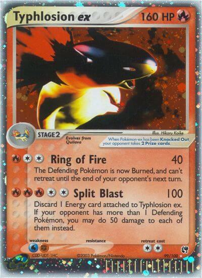 Pokemon Typhlosion Ex 99/100 Sandstorm