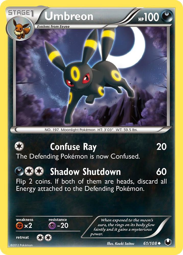 Pokemon Umbreon 61/108 Dark Explorers