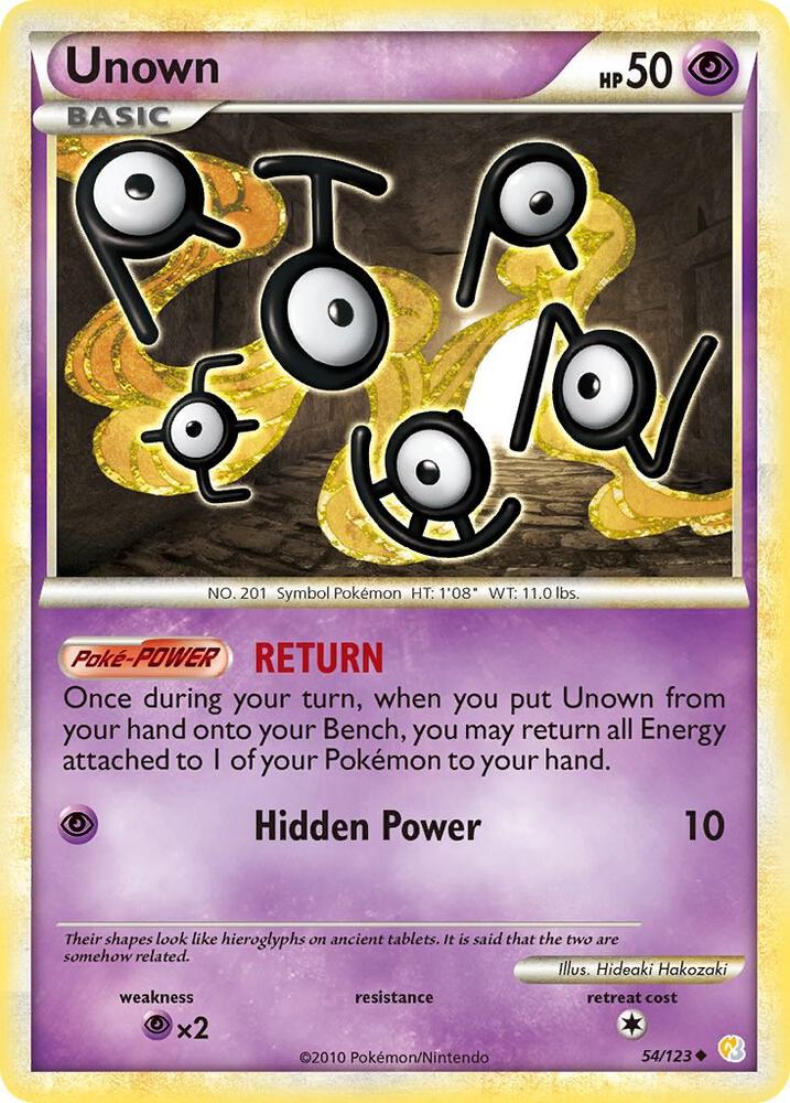 Pokemon Unown 54/123 HeartGold & SoulSilver