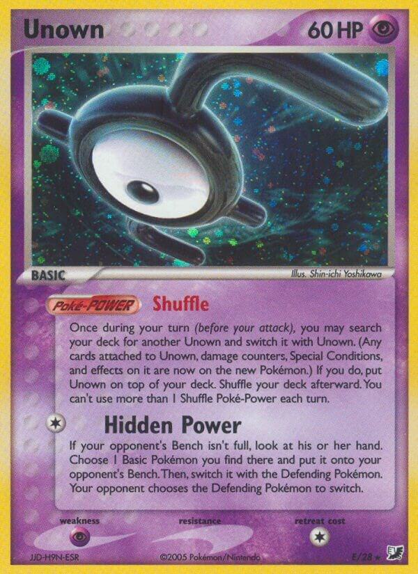 Pokemon Unown E/28 Unseen Forces