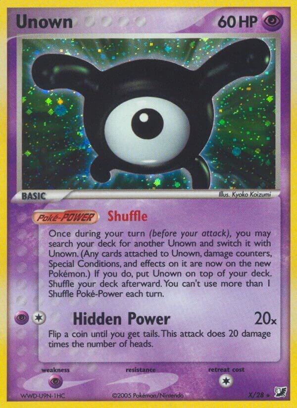 Pokemon Unown X/28 Unseen Forces