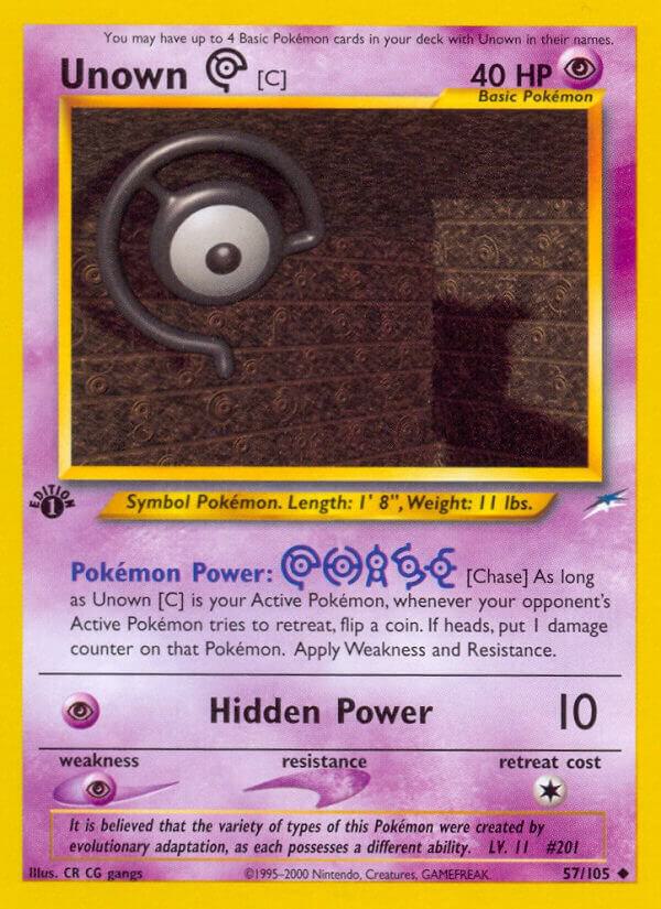 Pokemon Unown C 57/105 Neo Destiny