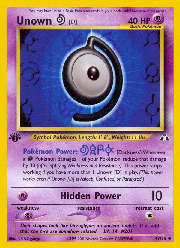 Pokemon Unown D 47/75 Neo Discovery