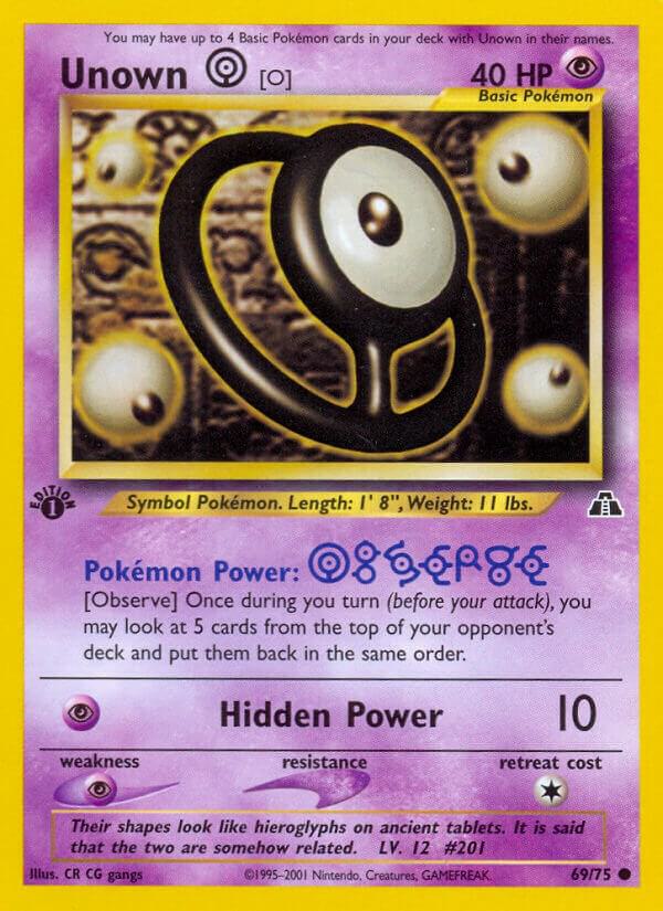 Pokemon Unown O 69/75 Neo Discovery