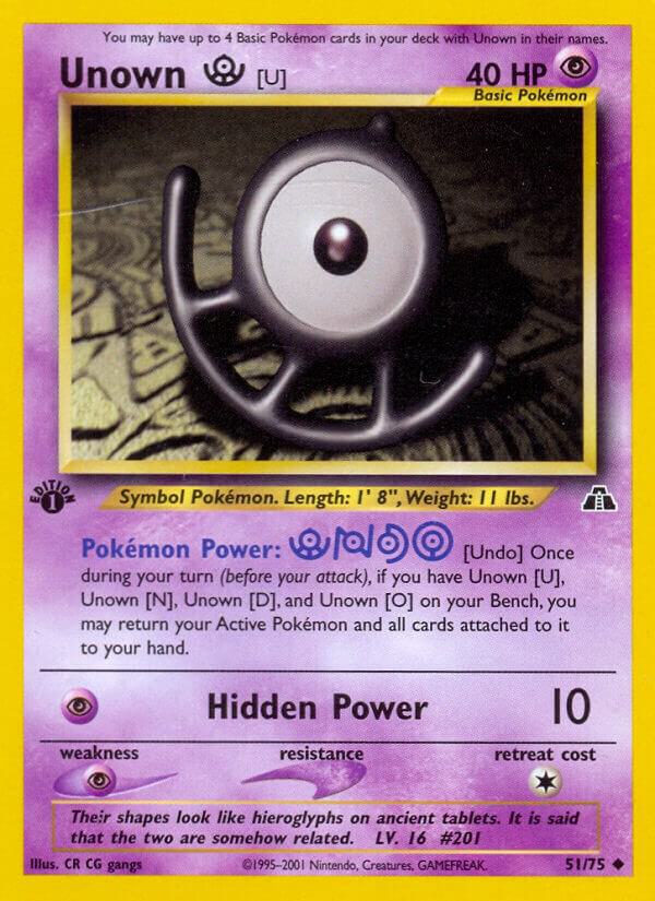 Pokemon Unown U 51/75 Neo Discovery