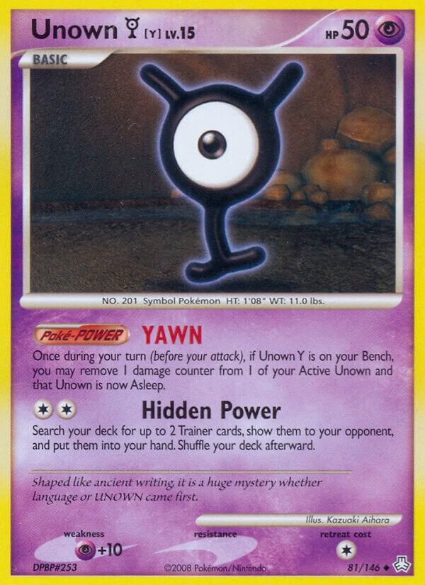 Pokemon Unown Y 81/146 Legends Awakened