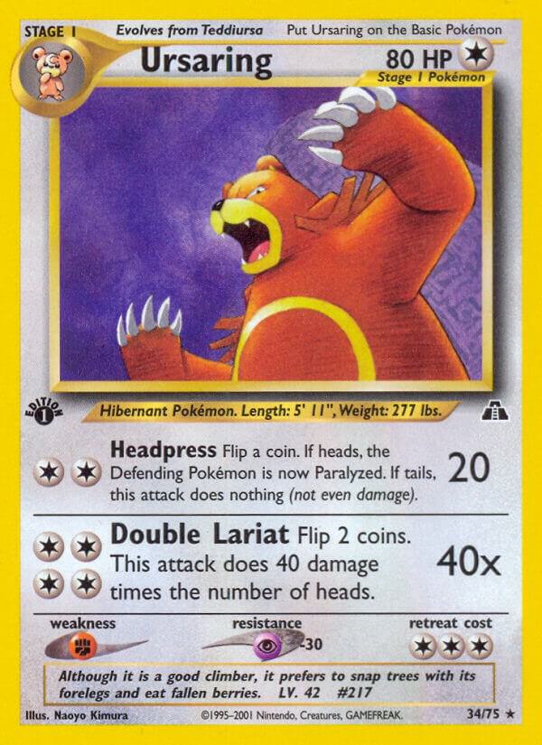 Pokemon Ursaring 34/75 Neo Discovery