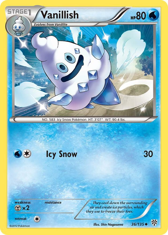 Pokemon Vanillish 36/135 Plasma Storm