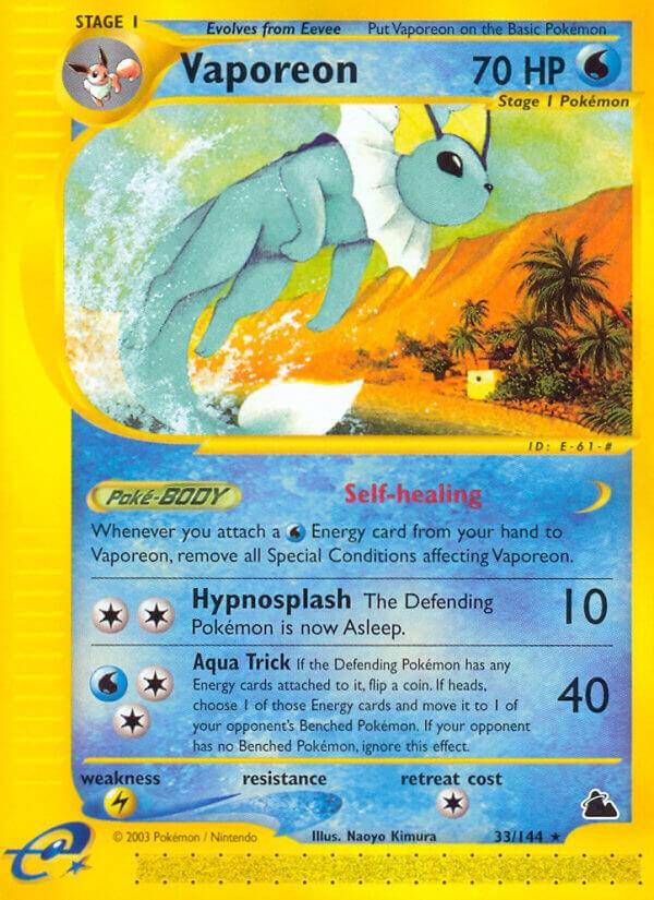 Pokemon Vaporeon 33/144 Skyridge